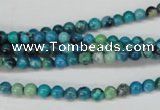 CCO160 15.5 inches 4mm round dyed natural chrysotine beads