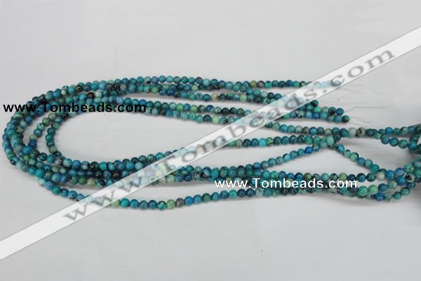 CCO160 15.5 inches 4mm round dyed natural chrysotine beads