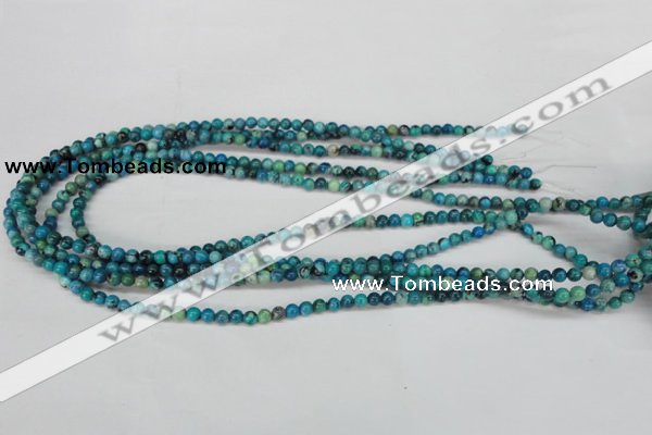 CCO160 15.5 inches 4mm round dyed natural chrysotine beads