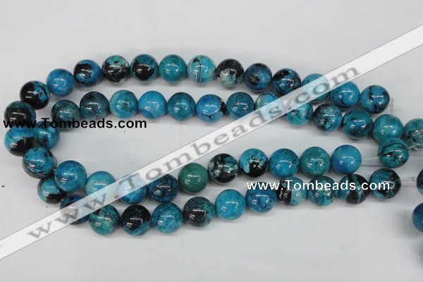 CCO164 15.5 inches 12mm round dyed natural chrysotine beads