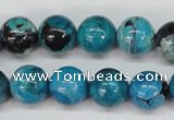 CCO166 15.5 inches 15mm round dyed natural chrysotine beads