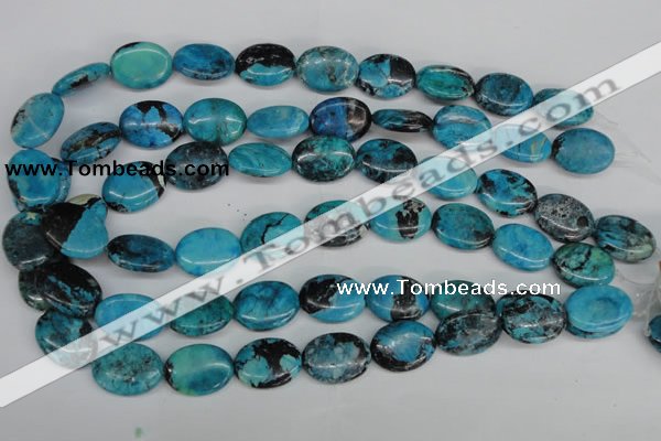 CCO180 15.5 inches 15*20mm oval dyed natural chrysotine beads