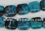 CCO185 15.5 inches 14*14mm square dyed natural chrysotine beads