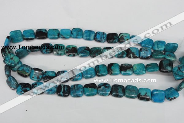 CCO185 15.5 inches 14*14mm square dyed natural chrysotine beads