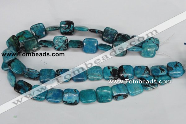 CCO186 15.5 inches 18*18mm square dyed natural chrysotine beads