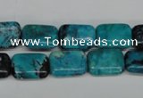 CCO190 15.5 inches 10*14mm rectangle dyed natural chrysotine beads