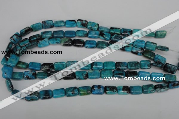 CCO190 15.5 inches 10*14mm rectangle dyed natural chrysotine beads