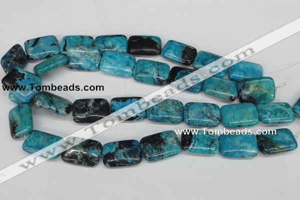 CCO194 15.5 inches 22*30mm rectangle dyed natural chrysotine beads