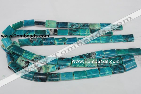 CCO198 15.5 inches 13*18mm flat tube dyed natural chrysotine beads