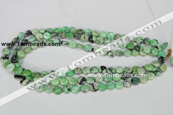 CCO32 15.5 inches 10mm flat round natural chrysotine beads