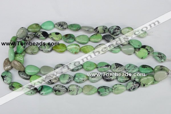 CCO39 15.5 inches 13*18mm flat teardrop natural chrysotine beads