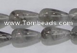 CCQ104 15.5 inches 10*20mm teardrop cloudy quartz beads wholesale