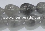 CCQ107 15.5 inches 15*20mm teardrop cloudy quartz beads wholesale