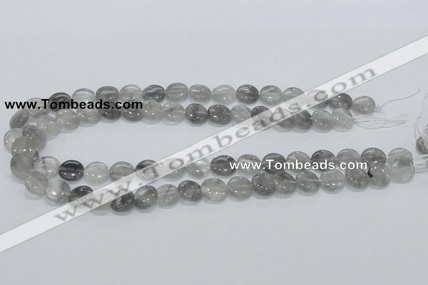 CCQ117 15.5 inches 12mm coin cloudy quartz beads wholesale