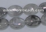 CCQ146 15.5 inches 13*18mm oval cloudy quartz beads wholesale