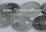 CCQ148 15.5 inches 18*25mm oval cloudy quartz beads wholesale