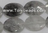 CCQ156 15.5 inches 18*25mm faceted oval cloudy quartz beads wholesale