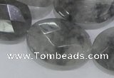 CCQ157 15.5 inches 24*30mm faceted oval cloudy quartz beads wholesale
