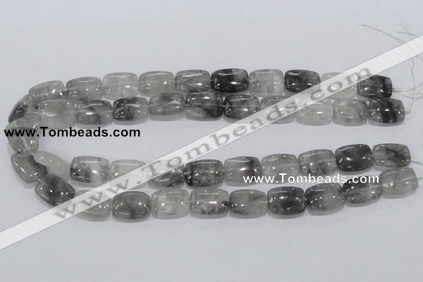 CCQ176 15.5 inches 13*18mm rectangle cloudy quartz beads wholesale