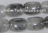 CCQ177 15.5 inches 15*20mm rectangle cloudy quartz beads wholesale