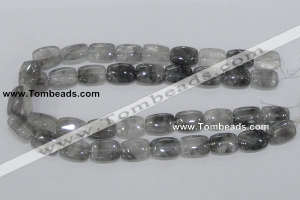 CCQ177 15.5 inches 15*20mm rectangle cloudy quartz beads wholesale