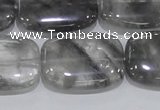 CCQ179 15.5 inches 22*30mm rectangle cloudy quartz beads wholesale