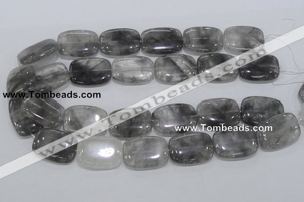 CCQ179 15.5 inches 22*30mm rectangle cloudy quartz beads wholesale