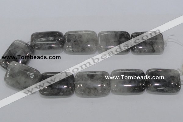 CCQ180 15.5 inches 30*40mm rectangle cloudy quartz beads wholesale