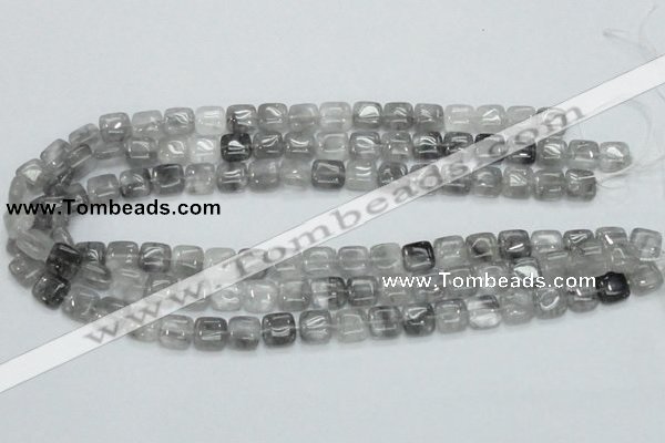 CCQ193 15.5 inches 10*10mm square cloudy quartz beads wholesale