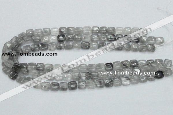 CCQ193 15.5 inches 10*10mm square cloudy quartz beads wholesale