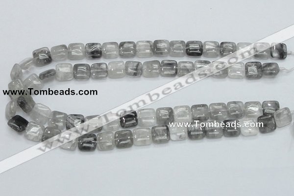 CCQ194 15.5 inches 12*12mm square cloudy quartz beads wholesale