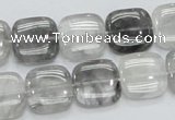 CCQ195 15.5 inches 15*15mm square cloudy quartz beads wholesale