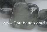 CCQ196 15.5 inches 30*30mm square cloudy quartz beads wholesale