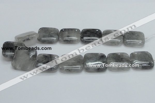 CCQ196 15.5 inches 30*30mm square cloudy quartz beads wholesale
