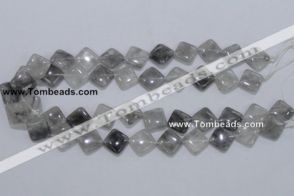 CCQ204 15.5 inches 15*15mm diamond cloudy quartz beads wholesale