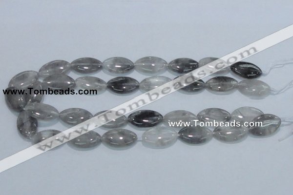 CCQ222 15.5 inches 15*25mm horse eye cloudy quartz beads wholesale