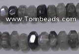 CCQ237 15.5 inches 8*12mm faceted rondelle cloudy quartz beads