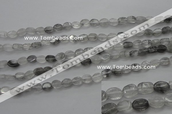 CCQ242 15.5 inches 4*6mm oval cloudy quartz beads wholesale