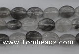 CCQ243 15.5 inches 8*10mm oval cloudy quartz beads wholesale