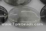 CCQ245 15.5 inches 25*35mm oval cloudy quartz beads wholesale