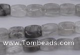 CCQ260 15.5 inches 8*10mm rectangle cloudy quartz beads