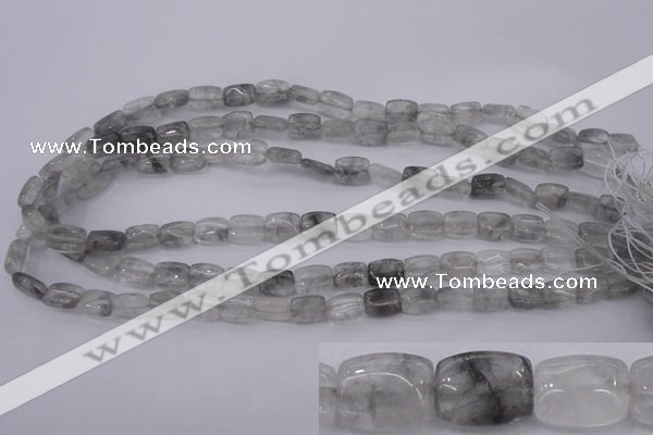 CCQ260 15.5 inches 8*10mm rectangle cloudy quartz beads