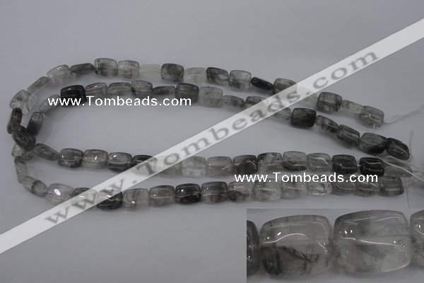 CCQ261 15.5 inches 10*12mm rectangle cloudy quartz beads