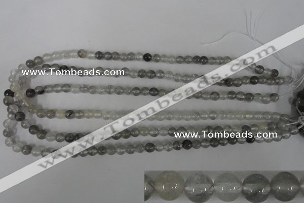 CCQ301 15.5 inches 6mm round cloudy quartz beads wholesale