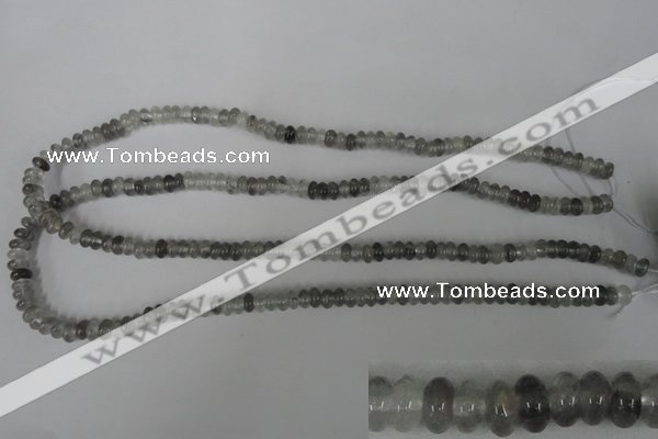 CCQ325 15.5 inches 4*6mm rondelle cloudy quartz beads wholesale