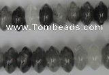 CCQ328 15.5 inches 7*13mm rondelle cloudy quartz beads wholesale