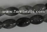 CCQ345 15.5 inches 10*14mm rice cloudy quartz beads wholesale