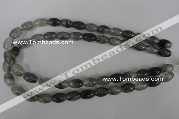 CCQ345 15.5 inches 10*14mm rice cloudy quartz beads wholesale