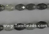 CCQ348 15.5 inches 8*12mm faceted rice cloudy quartz beads wholesale