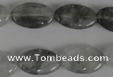 CCQ388 15.5 inches 12*20mm oval cloudy quartz beads wholesale